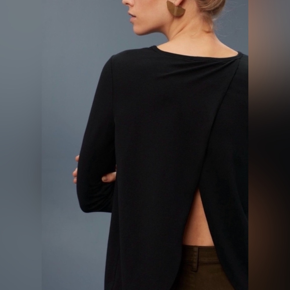 Aritzia Community Split Back Long Sleeve Top - Picture 4 of 9